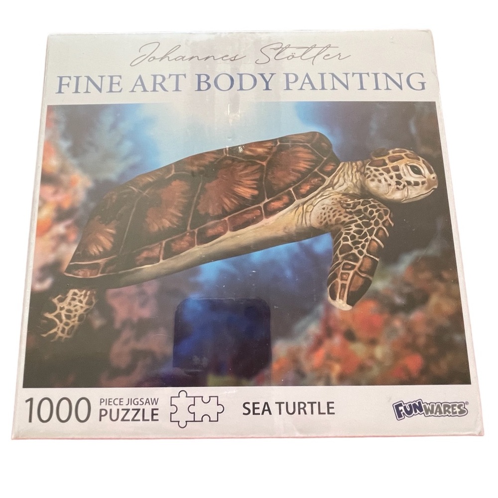 NIP Sealed Sea Turtle Jigsaw Puzzle Fine Art Body By Johannes Stotter 1000 Piece